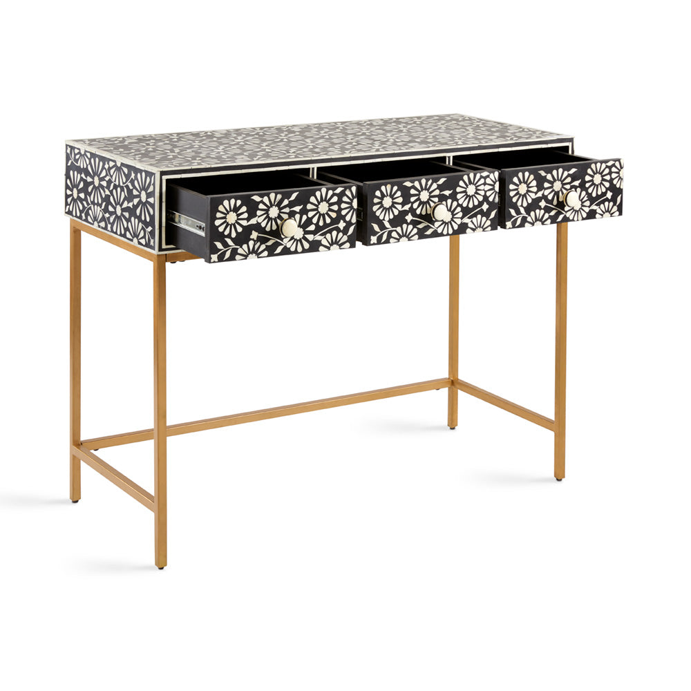 modern design bone inlay console table