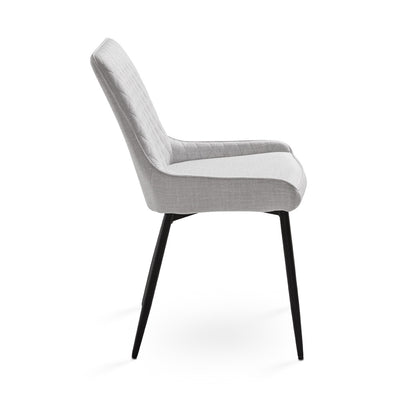 PB-11EMI Fabric Dining Chair - Black Legs
