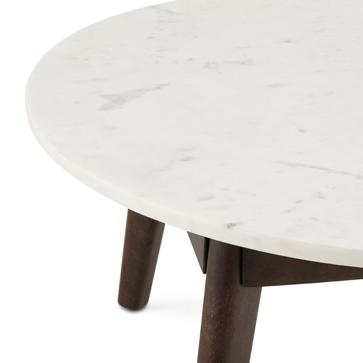 PB-11ERI Round Marble Top  Coffee Table- 29.5D