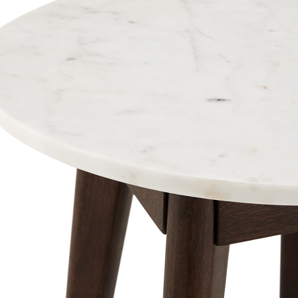 PB-11ERI Round Marble Top  End Table