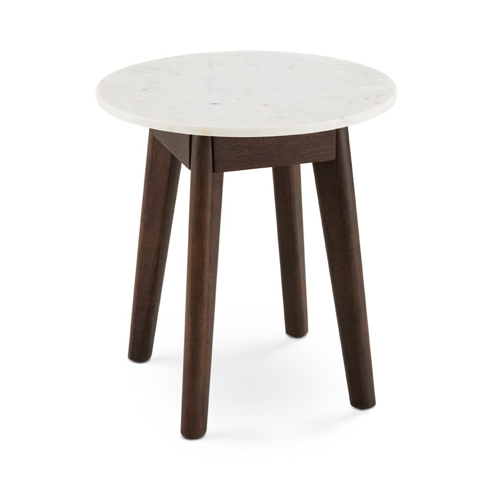 PB-11ERI Round Marble Top  End Table