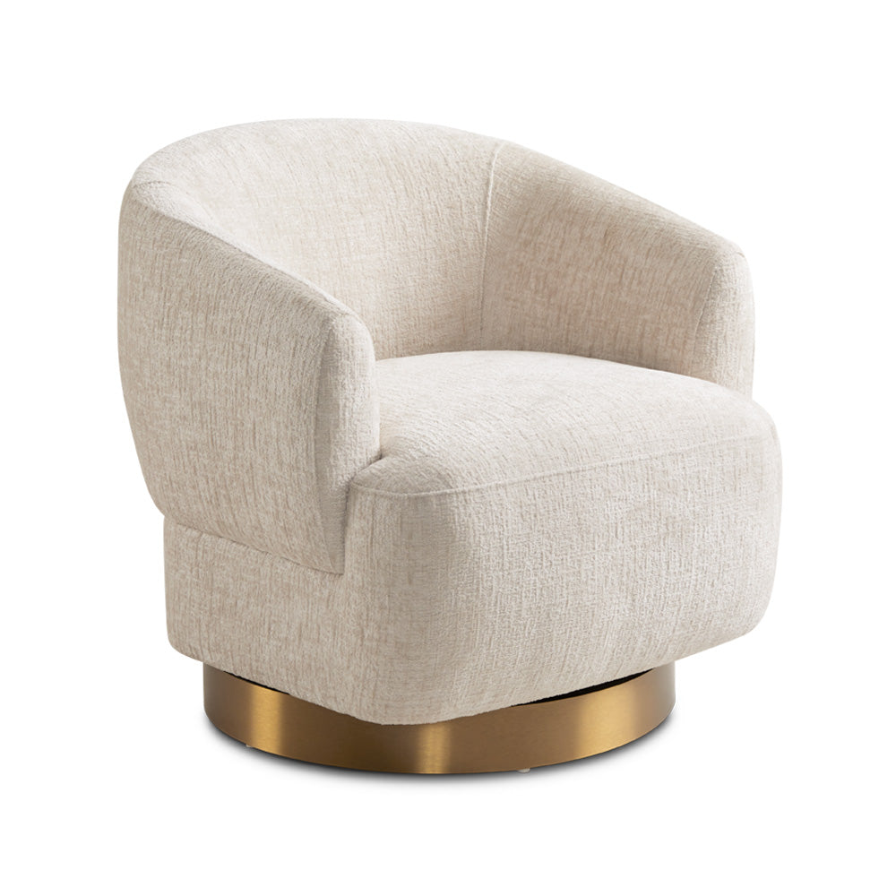 PB-11LIA Swivel Lounge Chair - Matte Gold Base