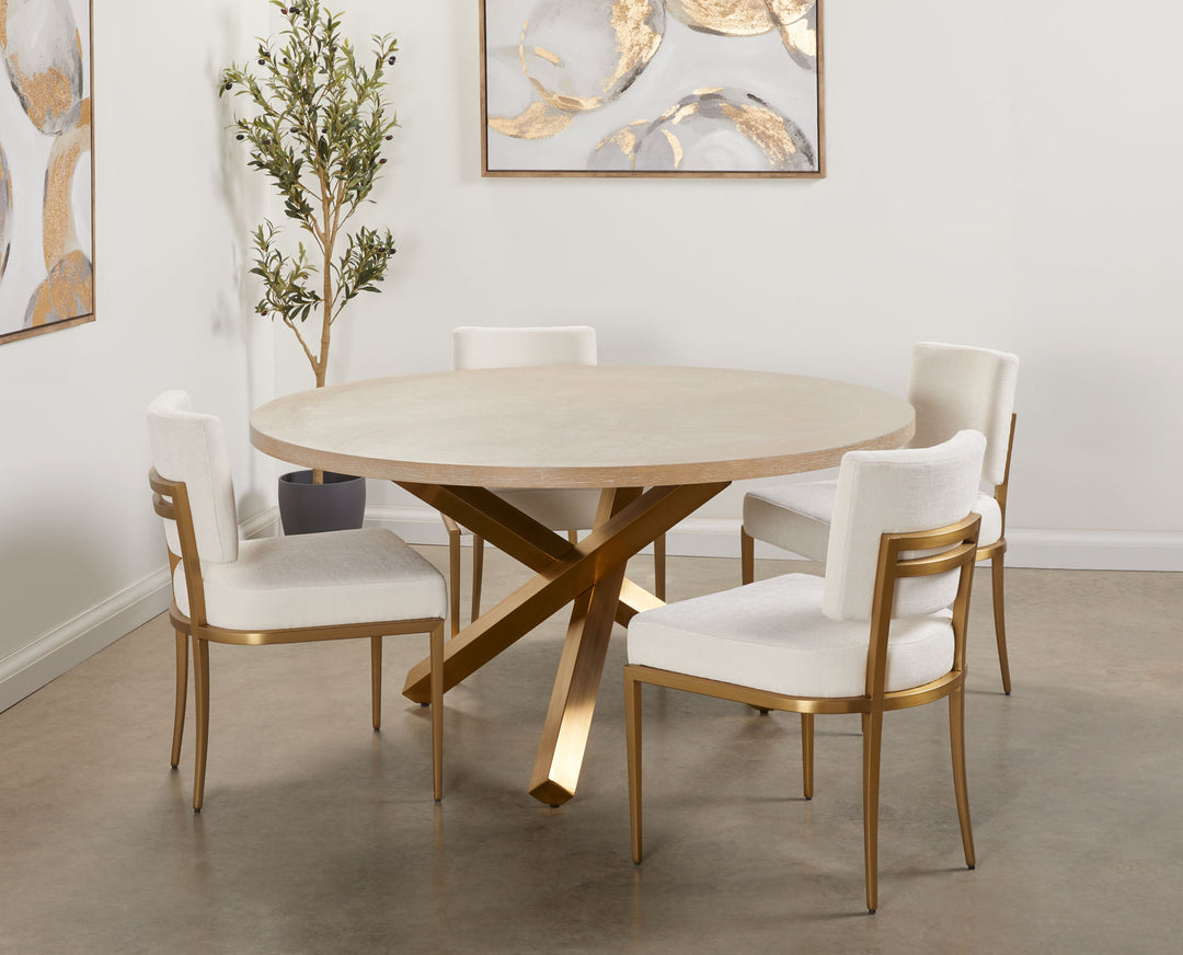 PB-11ROD Round Dining Table -60"W