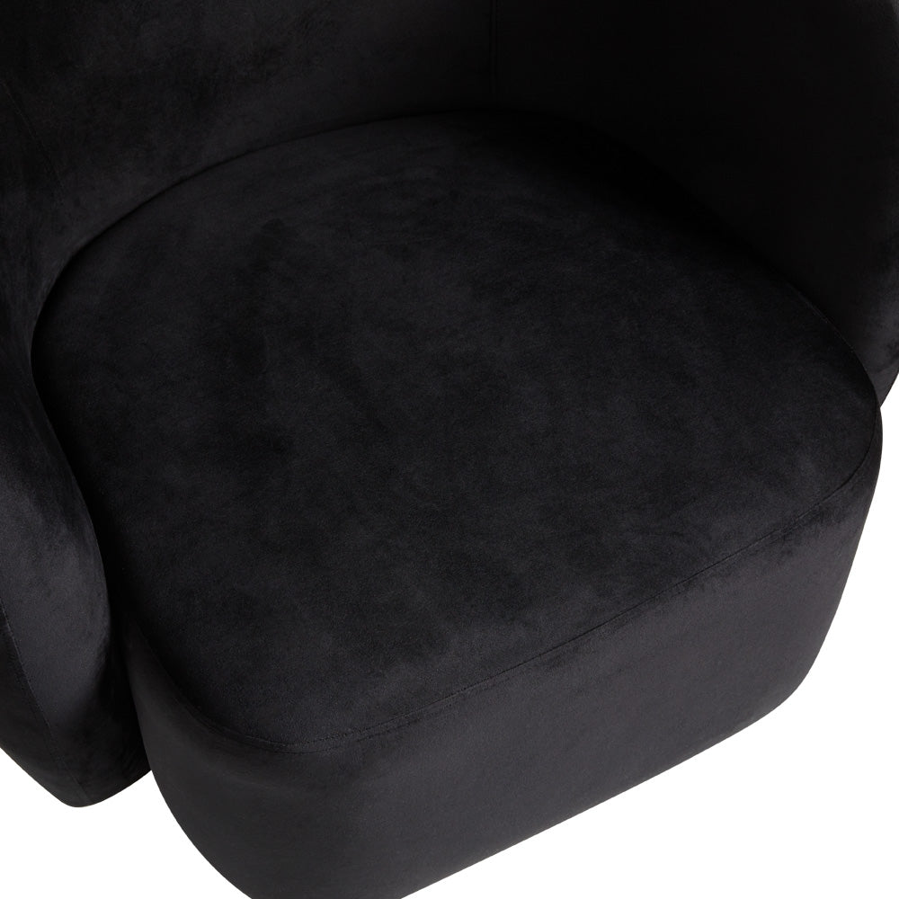 PB-11ASP Accent Chair - Black Velvet