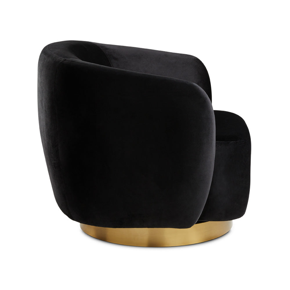 PB-11ASP Accent Chair - Black Velvet