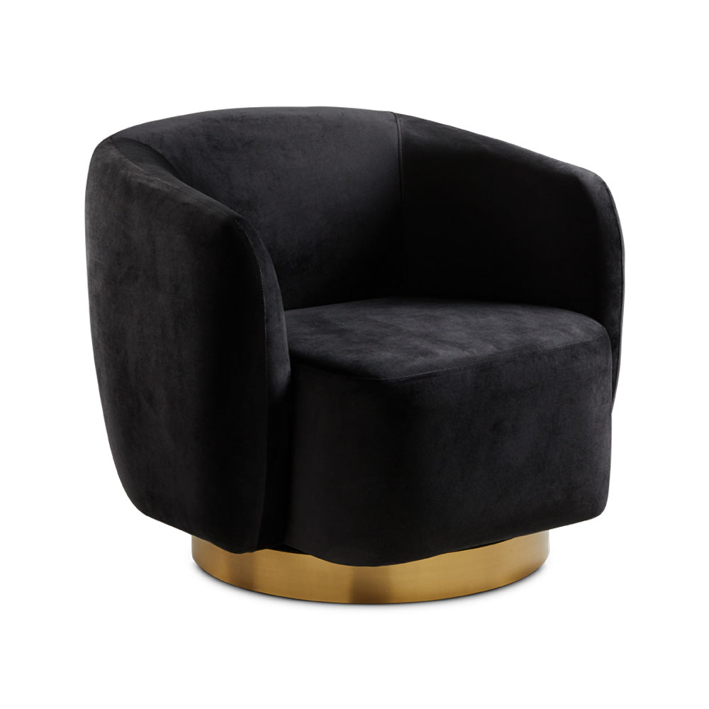 PB-11ASP Accent Chair - Black Velvet