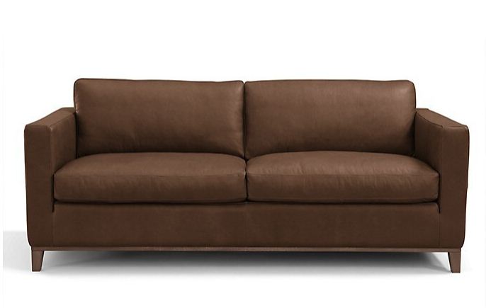 Dalia Leather Sofa - 11010-CHESTNUT BROWN