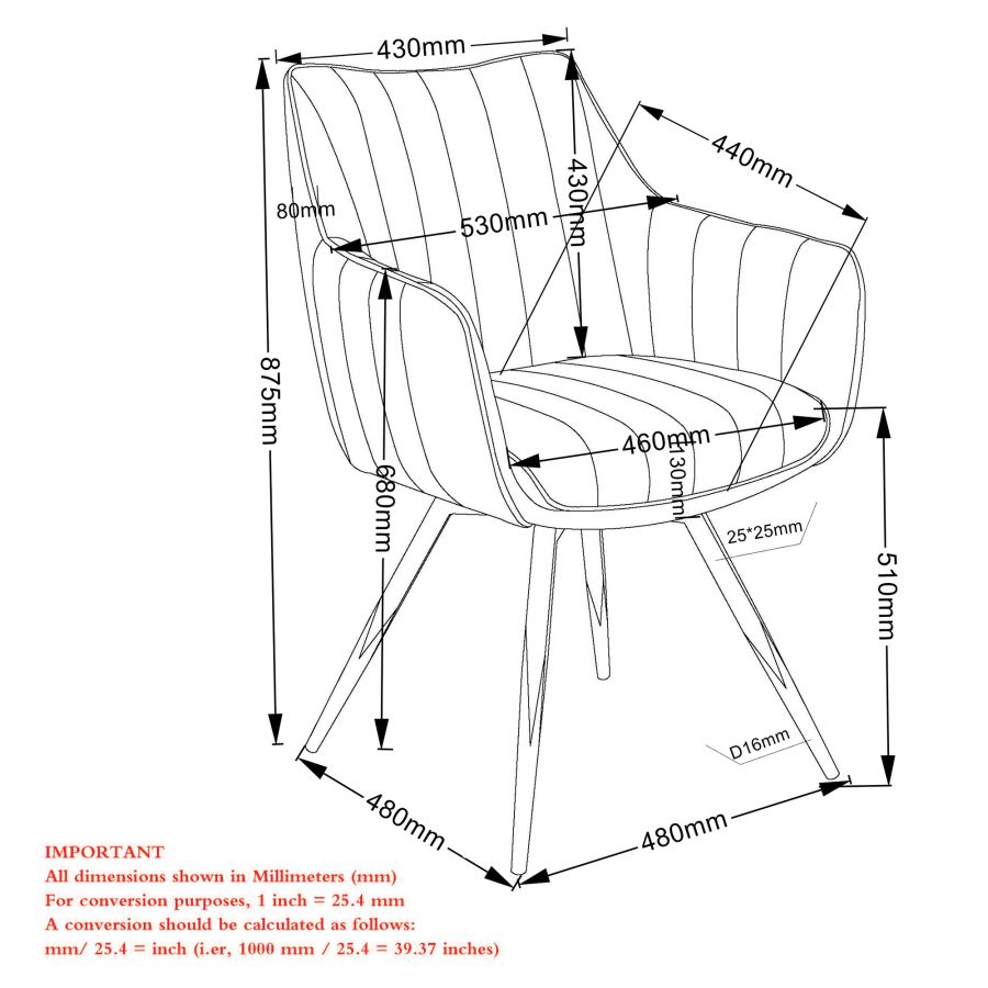 PB-07TAL Swivel Dining Chair (Set of 2)