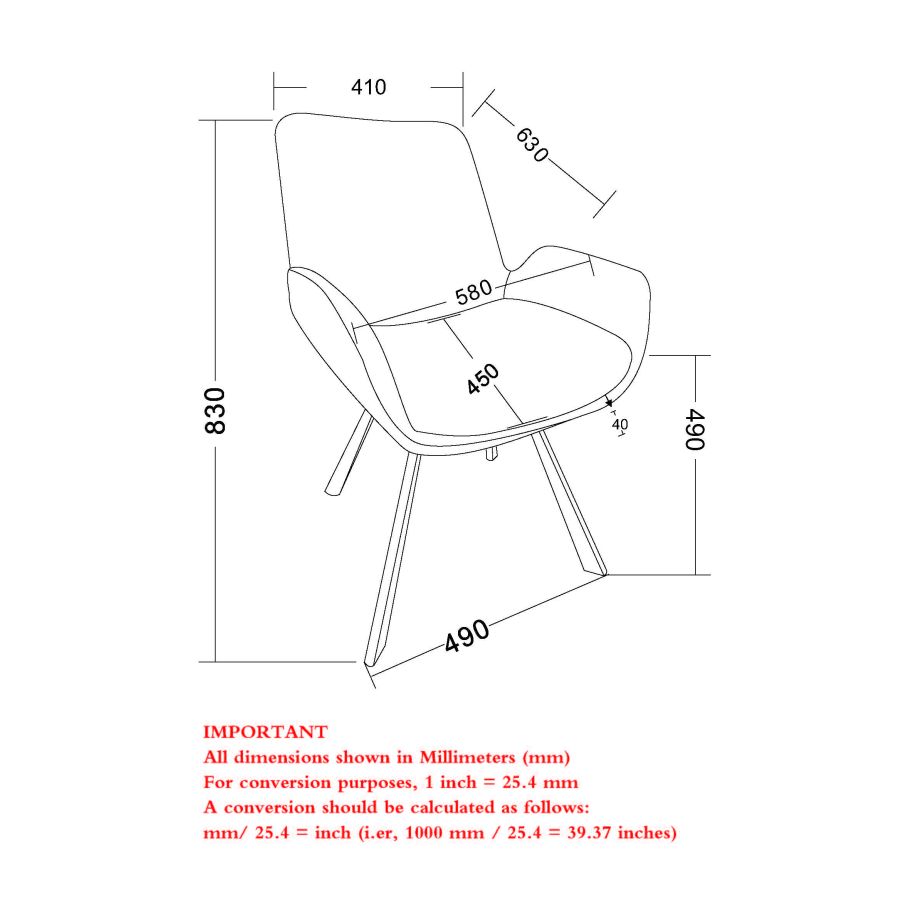 PB-07SIG Swivel Dining Chair -  (SET OF 2)