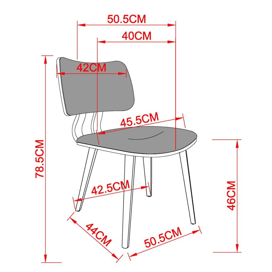 PB-07ZUN Dining Chair - Walnut