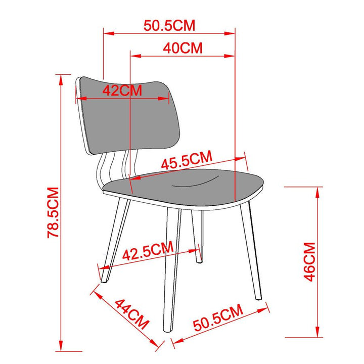 PB-07ZUN Dining Chair - Walnut