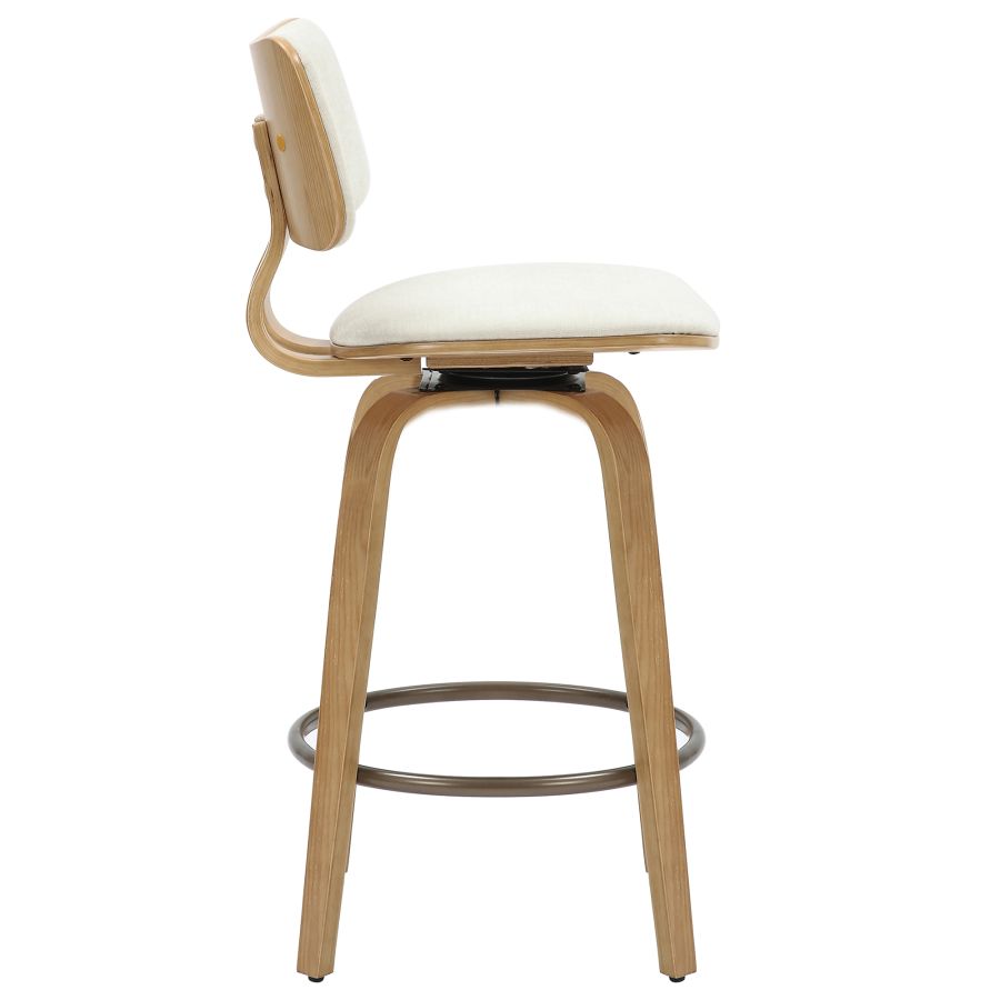 PB-07ZUN Swivel Counter Stool- Walnut