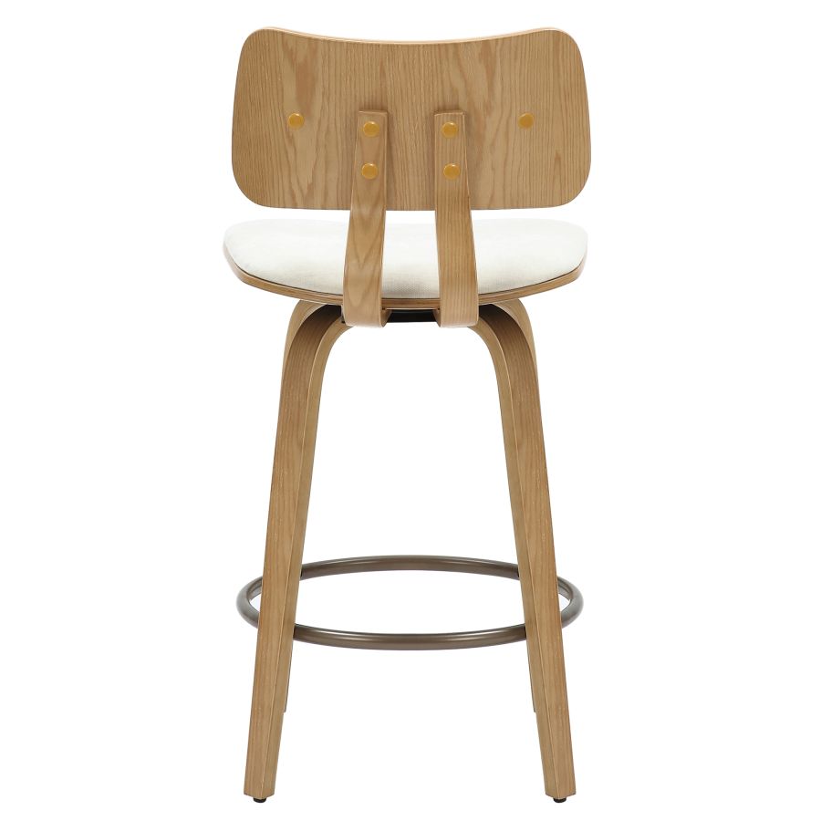 PB-07ZUN Swivel Counter Stool- Walnut