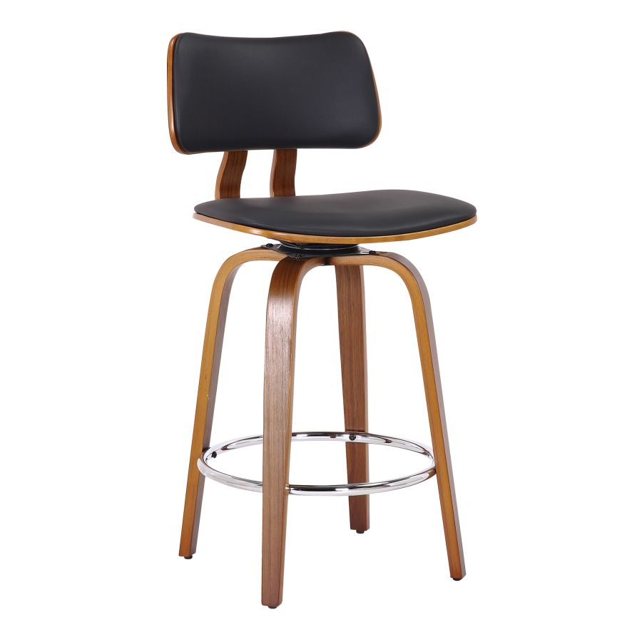 PB-07ZUN Swivel Counter Stool- Walnut