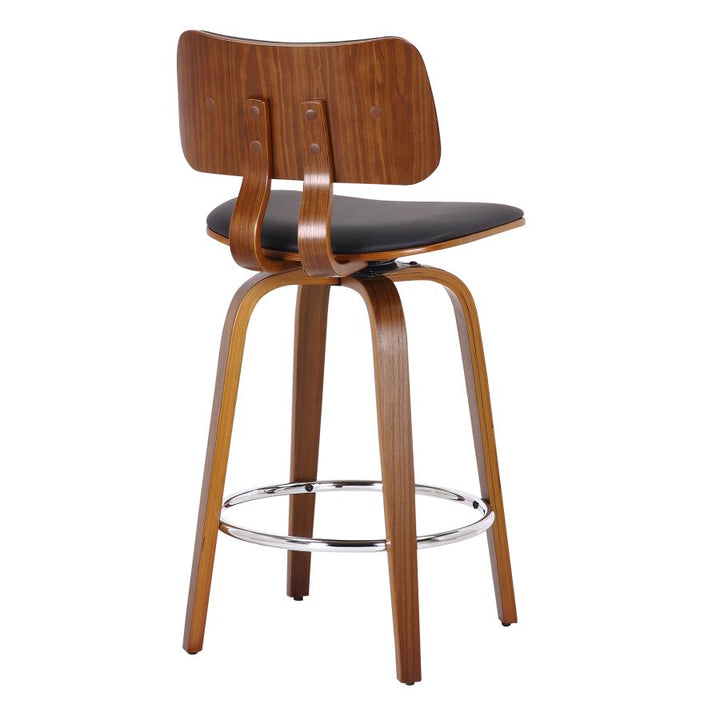 PB-07ZUN Swivel Counter Stool- Walnut