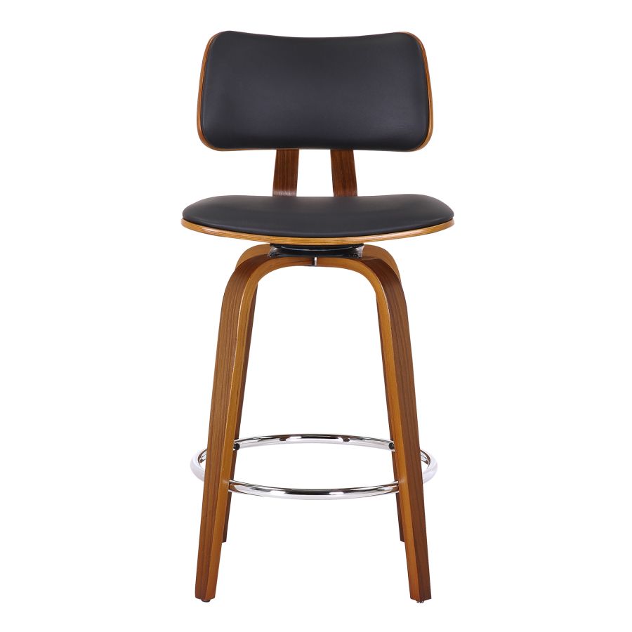 PB-07ZUN Swivel Counter Stool- Walnut