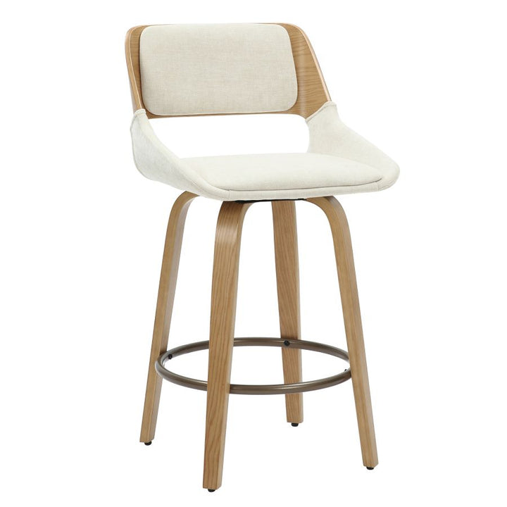 PB-07HUD Swivel Counter Stool- Natural