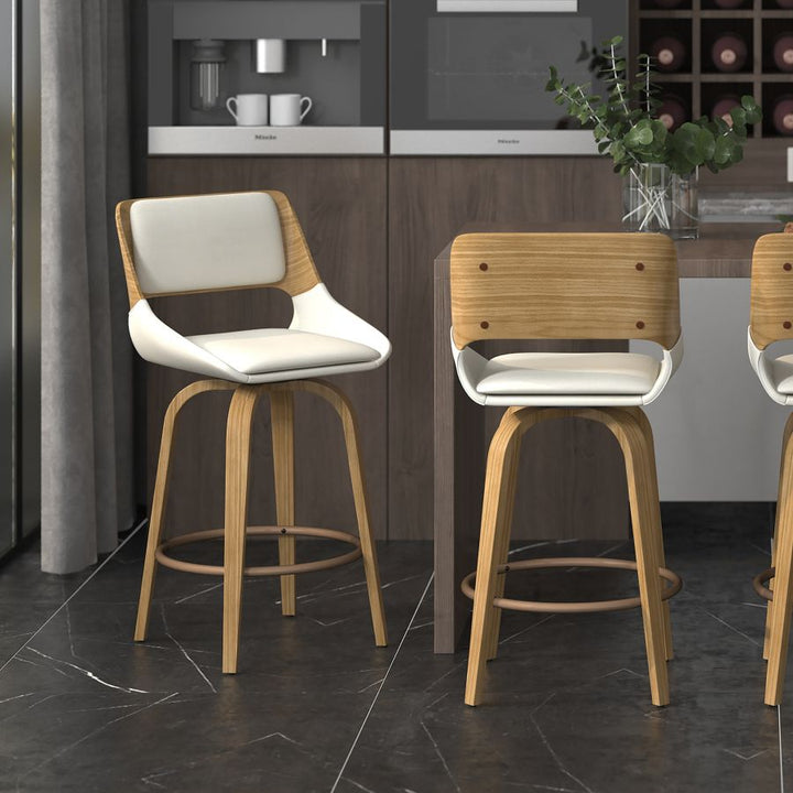 PB-07HUD Swivel Counter Stool- Natural