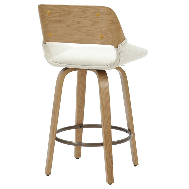 PB-07HUD Swivel Counter Stool- Natural