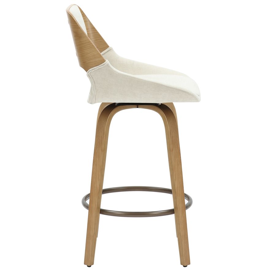 PB-07HUD Swivel Counter Stool- Natural