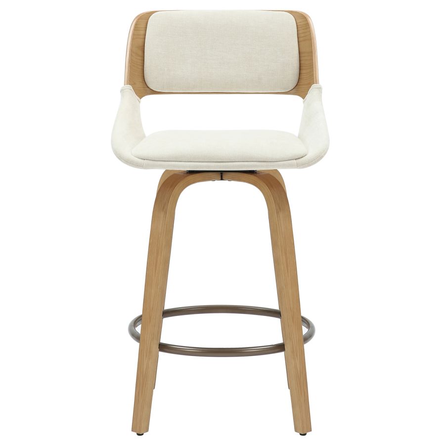 PB-07HUD Swivel Counter Stool- Natural