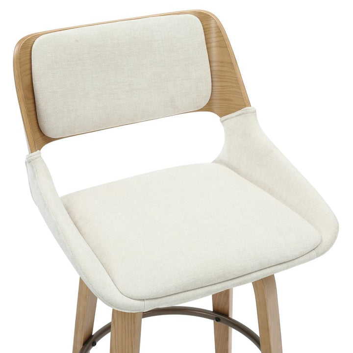 PB-07HUD Swivel Counter Stool- Natural