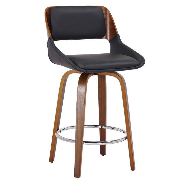 PB-07HUD Swivel Counter Stool- Walnut