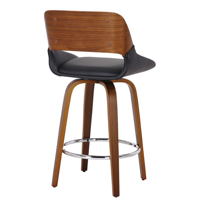 PB-07HUD Swivel Counter Stool- Walnut