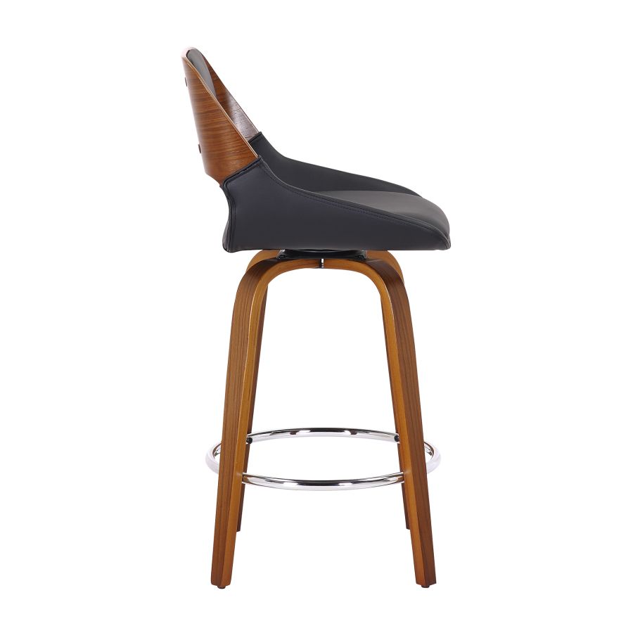 PB-07HUD Swivel Counter Stool- Walnut