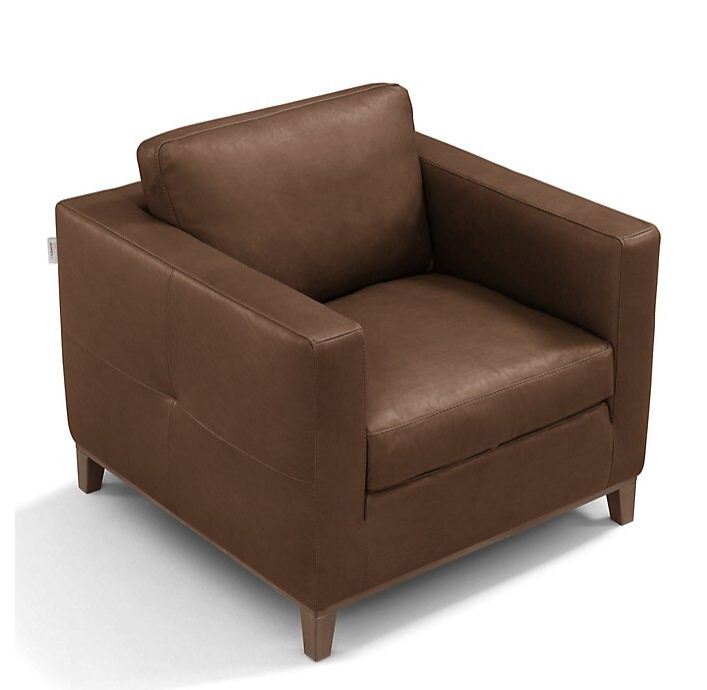 Dalia Leather Sofa - 11010-CHESTNUT BROWN