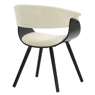 PB-07HOLT Dining Chair - Beige Fabric and Black