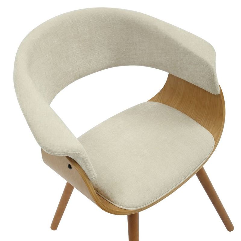 PB-07HOLT Dining Chair -Beige Fabric & Natural