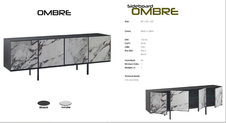 PB-26OMB- WHT Sideboard