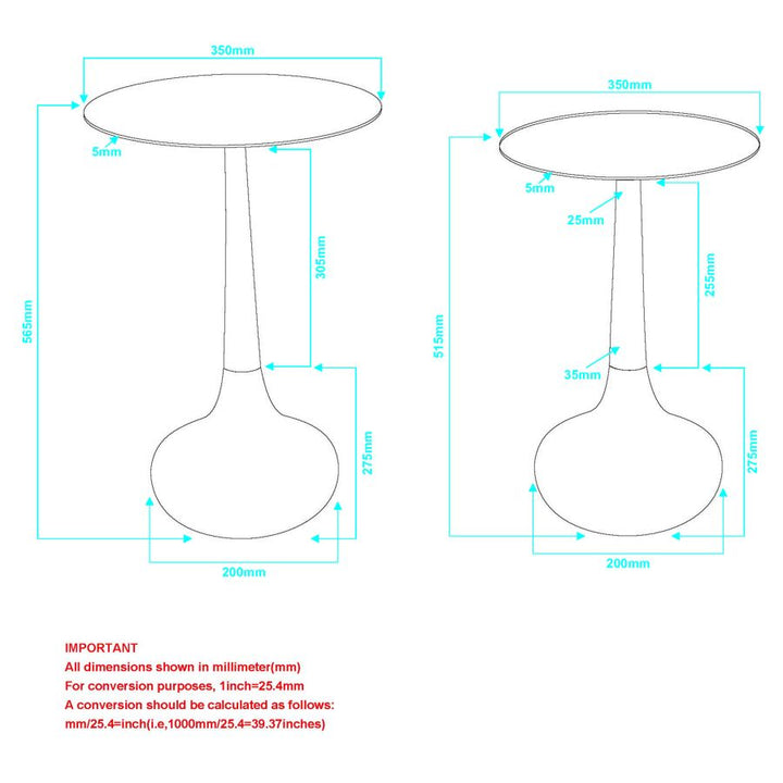 PB-07SYL 2 Piece Accent Table