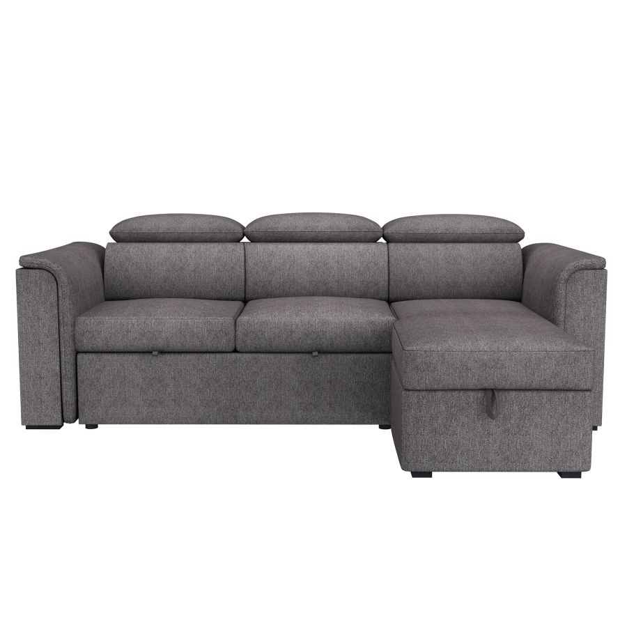 PB-07OSK Sectional Sofa with Bed and Storage -93.50"W