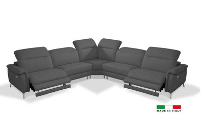 PB-26OXF Leather Sectional- 3 Power Recliners