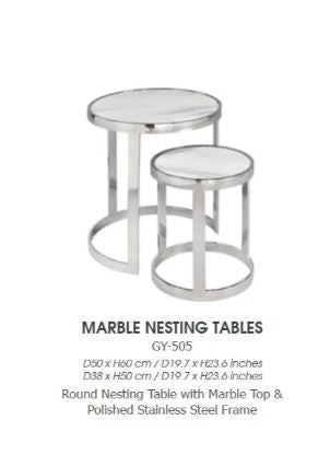 PB-11RIL 2 Pc Round Nesting Table- GY505