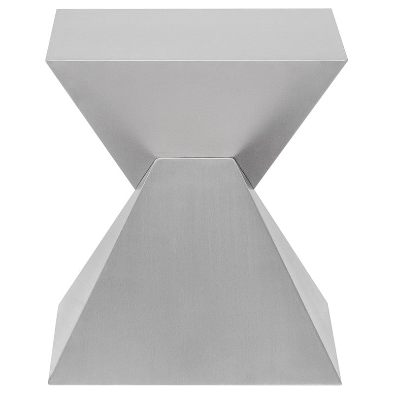 Nuevo HGSX365 Giza Steel Side Table - Brushed