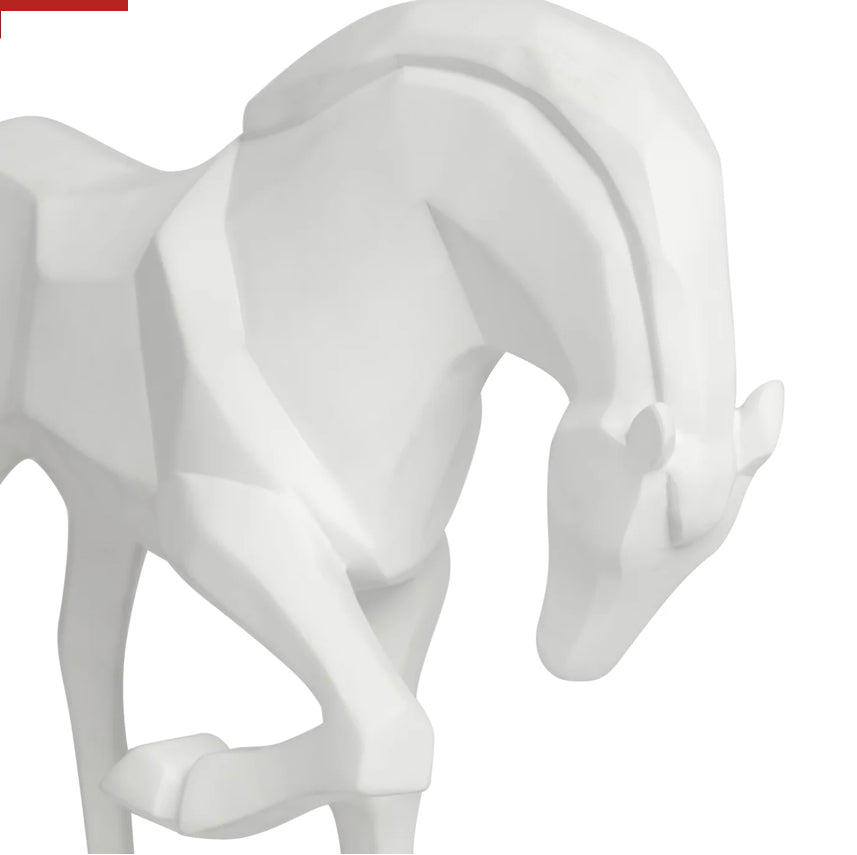 Carved Majestic Prancing Horse Decor Statue