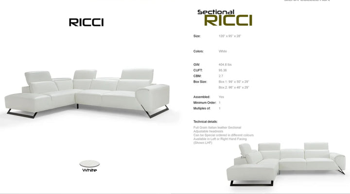 PB-26 Ricci Leather Sectional