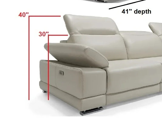 PB-26 Escape Leather Loveseat-Recliner - 2 Power Recliners