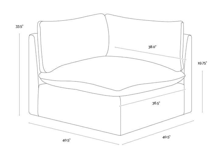 PB-06REV Modular Sofa- Corner Unit