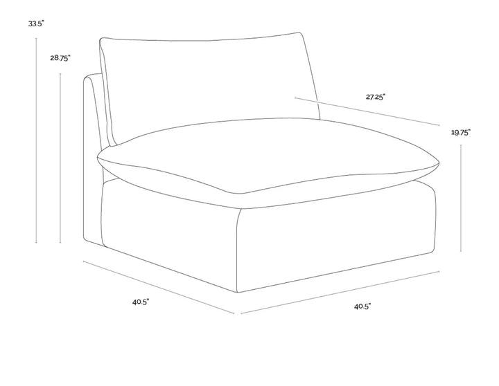 PB-06REV Modular Sofa- Armless