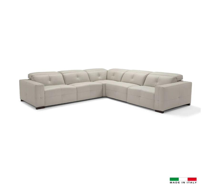 PB-26 Aldo Italian Leather Sectional- 3 Power Recliners