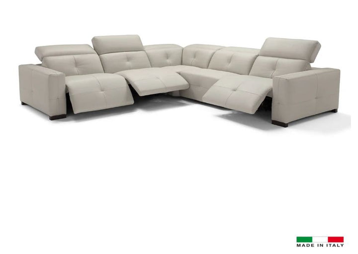 PB-26 Aldo Italian Leather Sectional- 3 Power Recliners