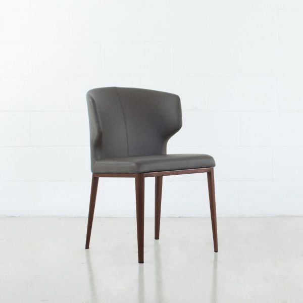 PB-20CAB Dining Chair Faux Leather -Walnut Imprint Base