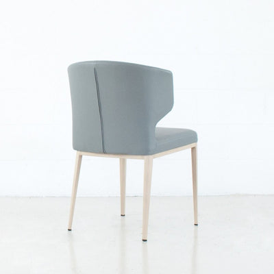 PB-20CAB Dining Chair Faux Leather -Natural Wood Imprint Base