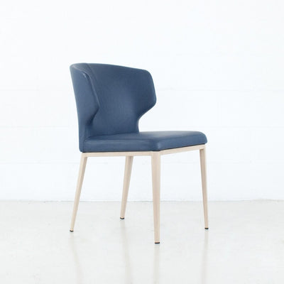 PB-20CAB Dining Chair Faux Leather -Natural Wood Imprint Base