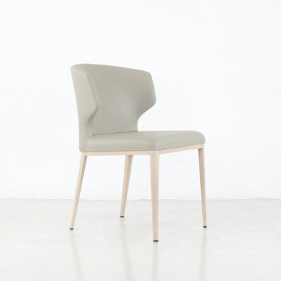 PB-20CAB Dining Chair Faux Leather -Natural Wood Imprint Base
