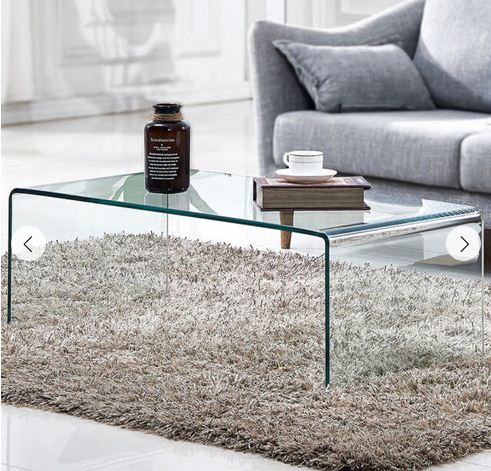 PB-28 Waterfall Glass Coffee Table